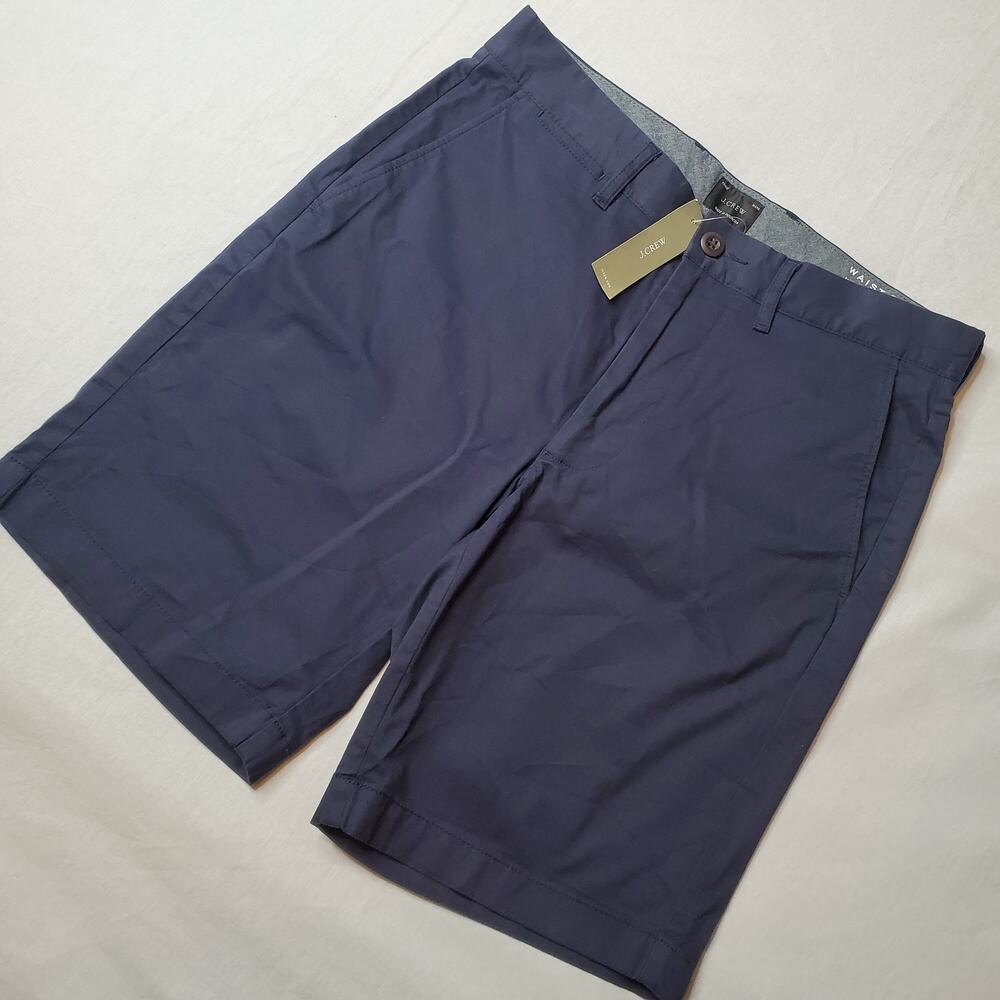 J Crew Men's Size 28 NWT 9" Stretch Chino Short Navy Blue BE052